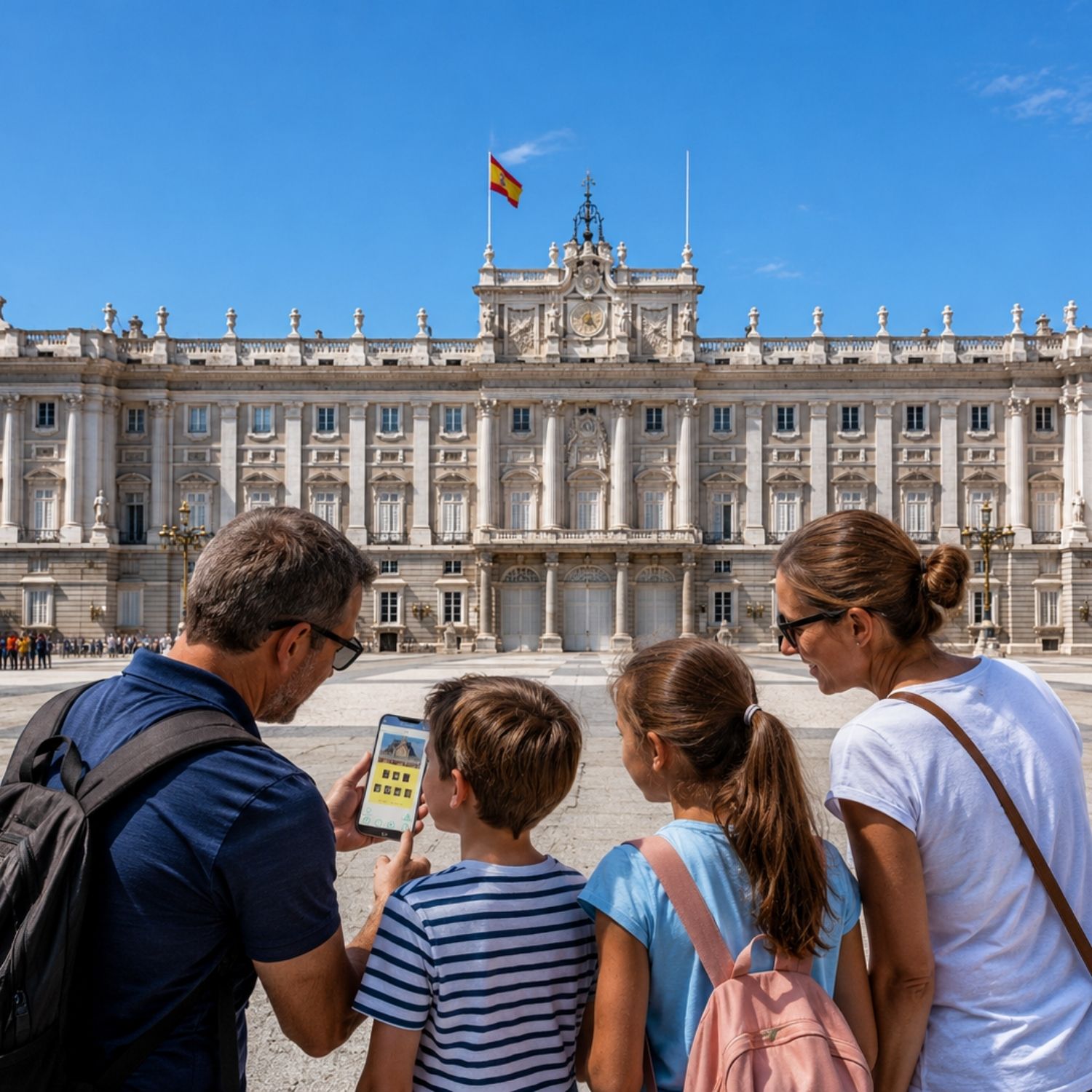 Jeu de piste et visite libre à Madrid 5 Boasting over 3,400 rooms, the Royal Palace of Madrid is Western Europe's largest functioning royal residence, famed for its grand Baroque and Neoclassical architecture and lavishly decorated state halls.