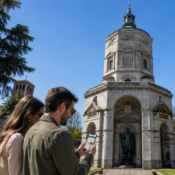 De Overwinnings tempel van Milaan, die majestueus naast de basiliek van Sant'Ambrogio staat, is een indrukwekkend achthoekig marmeren heiligdom ter nagedachtenis aan de gesneuvelde soldaten van de stad. Het combineert monumentale architectuur met een aangrijpende oorlogsgeschiedenis die erop wacht om ontdekt te worden.