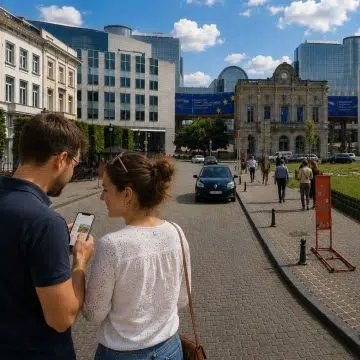 Luxembourg Square is a vibrant hub in Brussels' European Quarter, situated directly in front of the European Parliament and lined with lively cafés and restaurants popular among EU professionals.