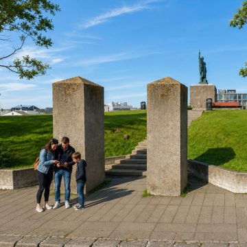 Perched atop the grassy slope of Arnarhóll, the bronze statue of Ingólfur Arnarson honors Iceland's first permanent Nordic settler and the founder of Reykjavík.