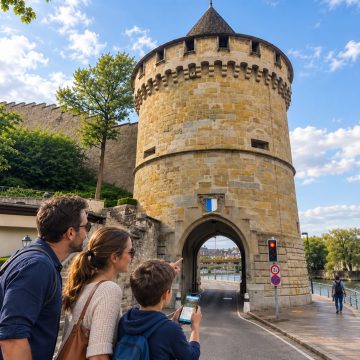 Anchoring the western end of the iconic Musegg Wall alongside the Reuss River, the stout round Nölliturm stands as a striking 16th-century medieval bastion steeped in the storied history of Lucerne's historic guild of saffron traders.