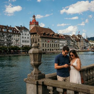 Set alongside the picturesque Reuss River at the historic Kornmarkt, the 17th-century Rathaus Stadt Luzern blends Italian Renaissance elegance with traditional Swiss alpine architecture, complete with an imposing clock tower and centuries of civic heritage waiting to be discovered.