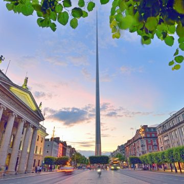 Rising 120 meters above O'Connell Street on the former site of Nelson's Pillar, The Spire is an iconic stainless-steel needle that forms a striking contemporary landmark in central Dublin.