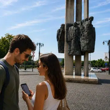 Erguido con orgullo a orillas del Danubio, el majestuoso Monumento a Ľudovít Štúr cuenta con una llamativa escultura a gran escala en honor al líder del renacimiento nacional eslovaco y al codificador de la lengua eslovaca moderna.