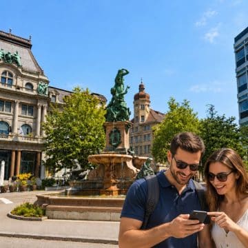Broderbrunnen w St. Gallen to bogato zdobiona zabytkowa fontanna, ozdobiona pełnymi wdzięku figurami z brązu, która nadaje artystyczny charakter jednemu z tętniących życiem placów w centrum miasta.