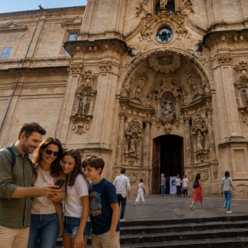 Set against the slopes of Mount Urgull in the heart of the Old Town, Koruko Andre Mariaren basilika is an 18th-century Baroque masterpiece renowned for its intricately sculpted Churrigueresque facade and grand vaulted nave.
