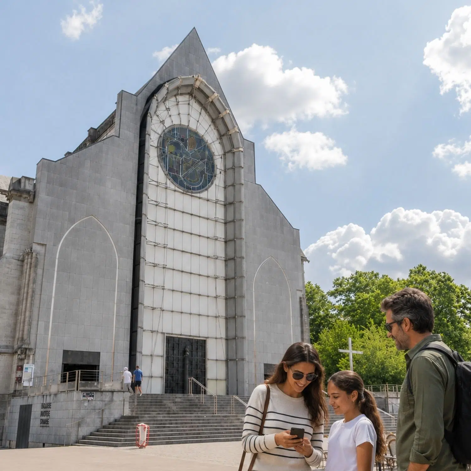 Speurtocht en rondleiding op eigen houtje in Lille 4 De kathedraal van Lille (Cathédrale Notre-Dame-de-la-Treille), gelegen in het historische hart van het oude Lille, is een unieke rooms-katholieke kathedraal die een rijk versierde neogotische architectuur combineert met een opvallende moderne gevel van doorschijnende marmeren platen.
