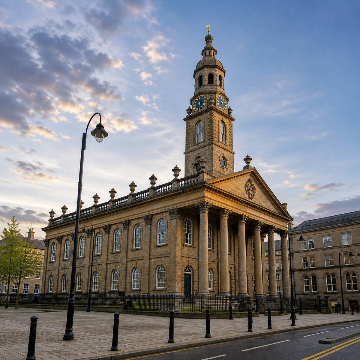 Speurtocht en rondleiding op eigen houtje door Glasgow 6 St. Andrew's in the Square is een voormalige 18e-eeuwse parochiekerk in Glasgow die een van de mooiste klassieke gebouwen in Groot-Brittannië is en nu dienst doet als een gevierd centrum voor Schotse cultuur en traditionele muziek.
