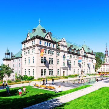 The City Hall of Quebec City is a grand 19th-century building that blends Second Empire and Château-style architecture at the heart of the historic district.
