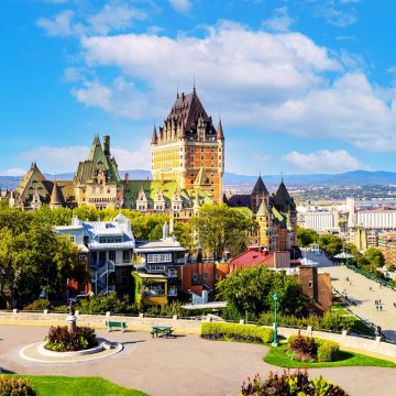 The Fairmont Le Château Frontenac is a majestic, world-renowned hotel that dominates the Quebec City skyline and holds the distinction of being the most photographed hotel in the world.