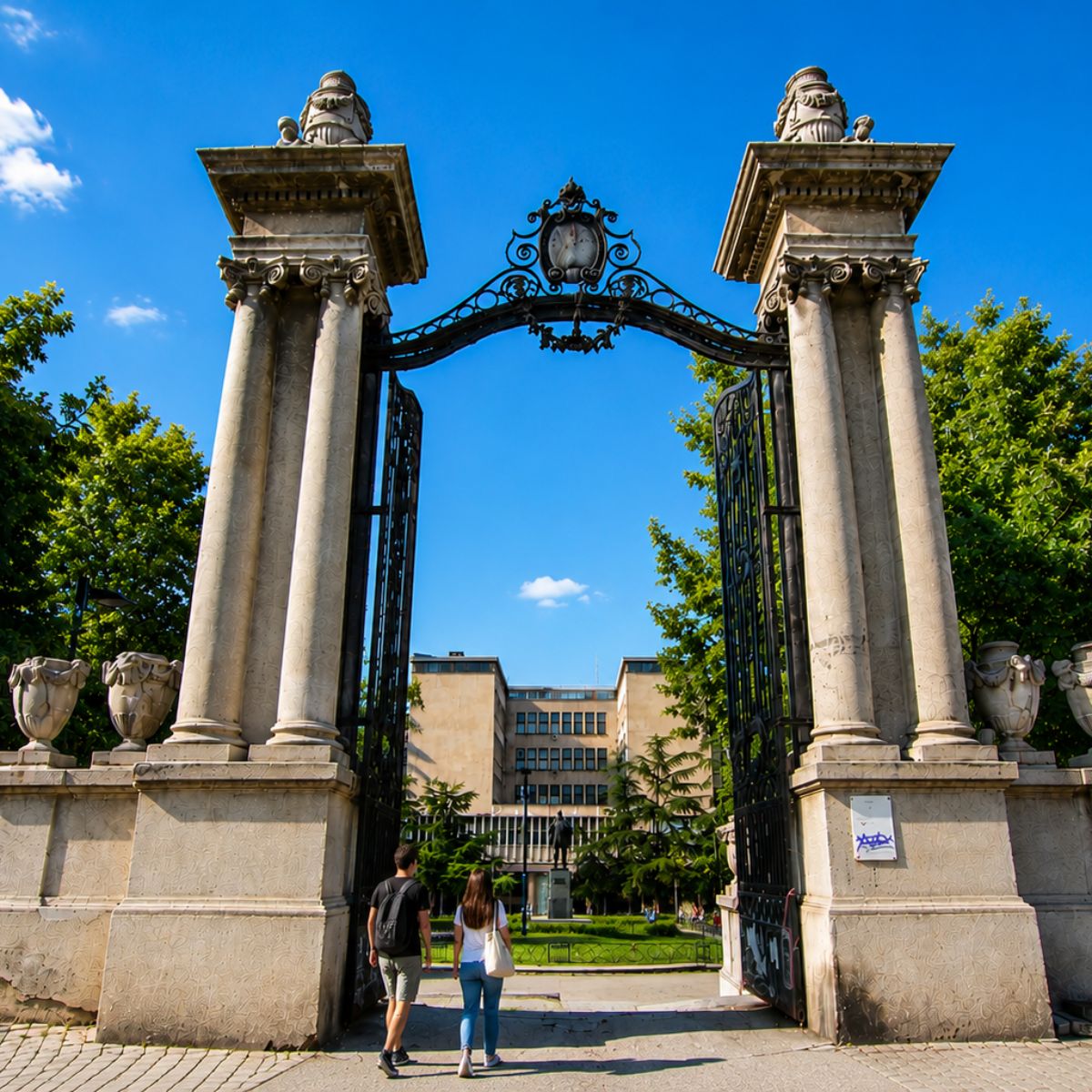 Caccia al tesoro e tour autoguidato a Belgrado 5 Il Parco Studentski è un maestoso punto di riferimento accademico dove un'imponente collezione di statue in stile classico e una storica piazza accademica creano una monumentale oasi verde nel cuore di Belgrado.