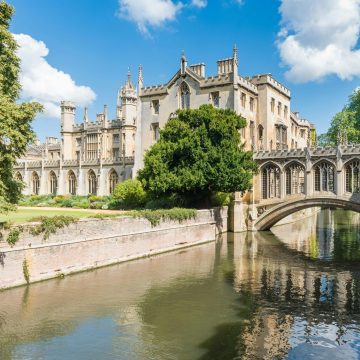 Founded in 1511 by Lady Margaret Beaufort, St John's College is celebrated for its ornate Tudor Great Gate, sprawling historic courts, and the iconic covered Bridge of Sighs spanning the River Cam.