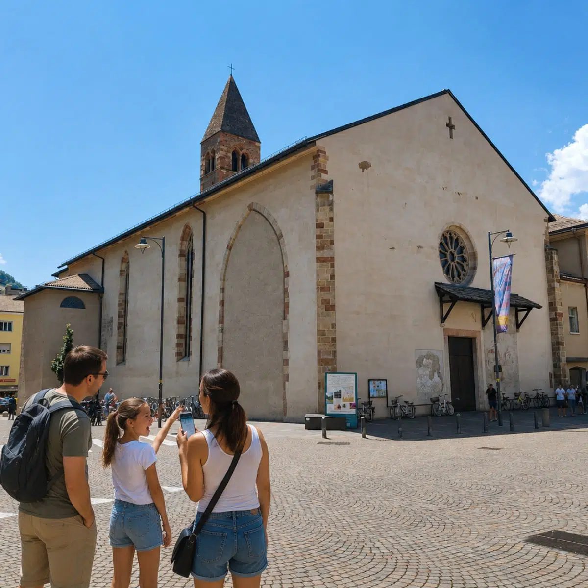 Bolzano Scavenger Hunt and Self-Guided Tour 3 Renowned for its breathtaking Giotto-school frescoes and elegant Gothic architecture, the historic Chiesa dei Domenicani invites you to step into a tranquil sanctuary of medieval art and rich spiritual heritage.