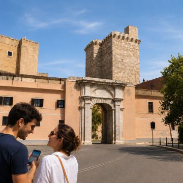 Inspirada en los arcos triunfales neoclásicos de Roma, la histórica Porta Cristina constituye una majestuosa puerta de entrada al barrio de Castello, situado en lo alto de la colina, y ofrece una grandiosa transición hacia las antiguas fortificaciones de la ciudad.