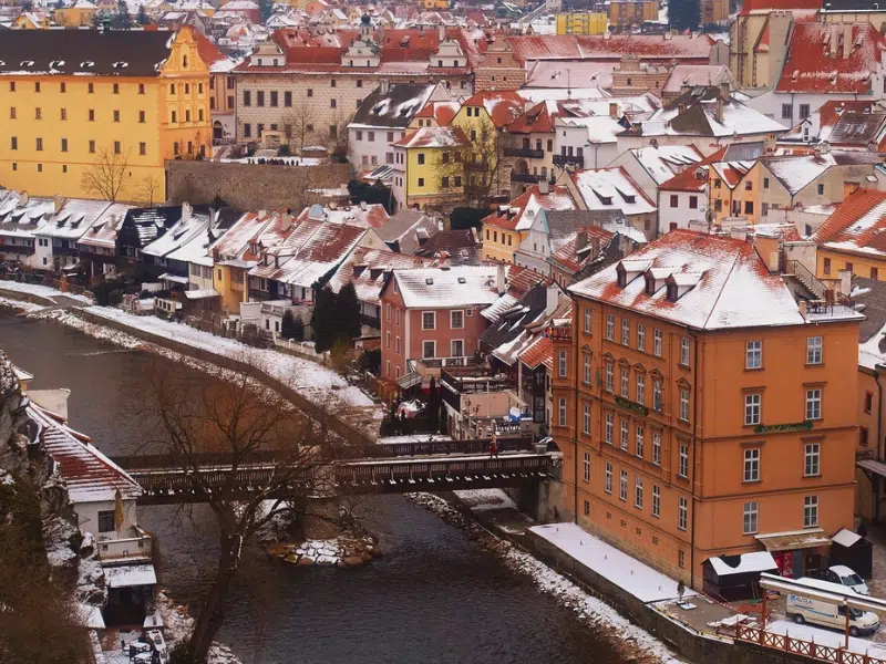 Lazebnicky Most: Ponadczasowy most w Czeskim Krumlowie 1 Lazebnicky Most w miejscowości Cesky Krumlov