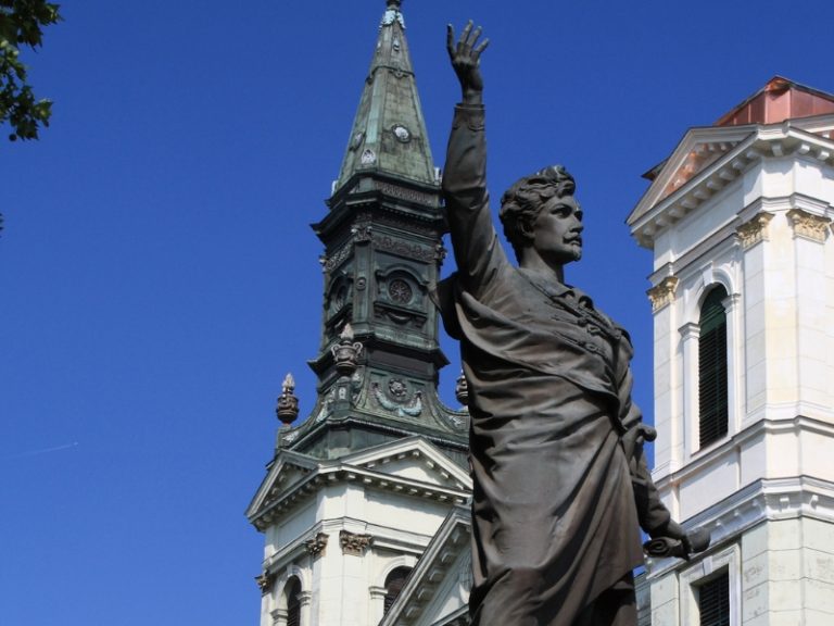 Sandor Petofi Statue in Budapest