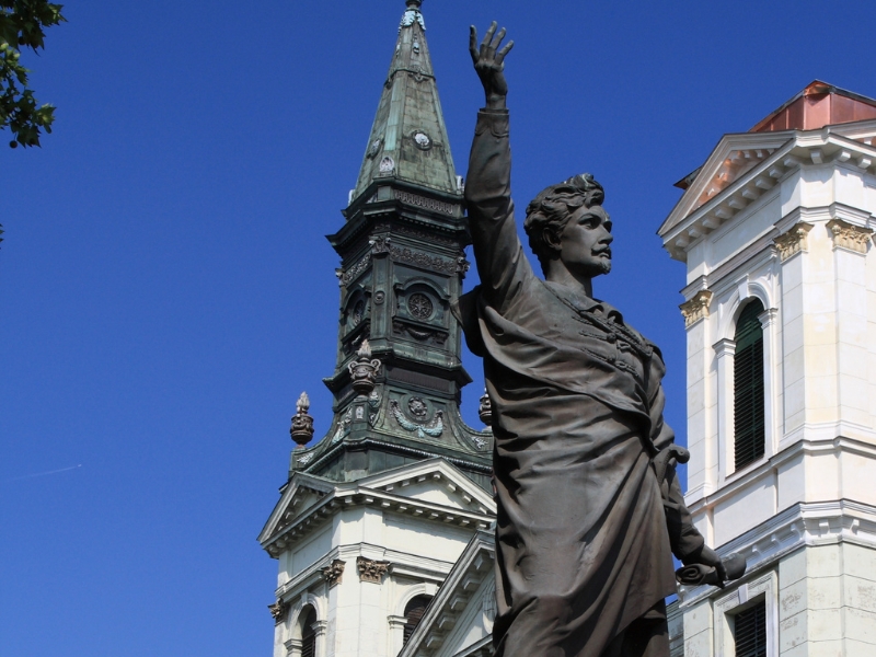Statue de Sandor Petofi à Budapest