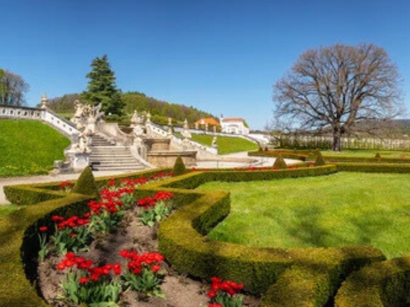 Park Zamecky w Czeskim Krumlowie
