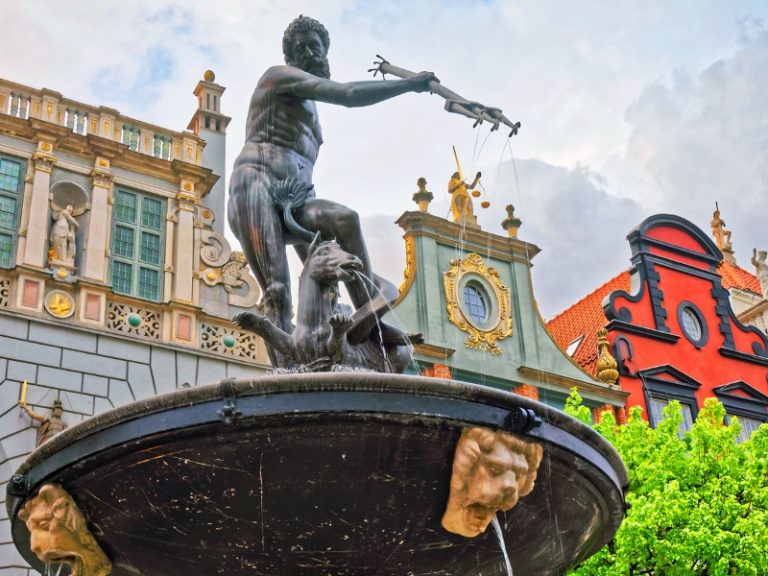 Neptune's Fountain in Gdansk