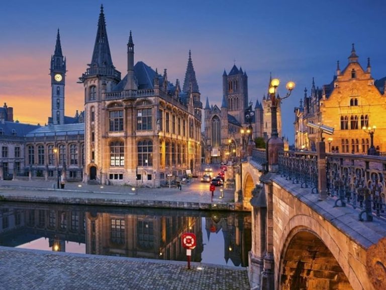 Saint Michael's Bridge in Ghent