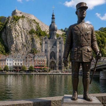 Het standbeeld van Charles de Gaulle in Dinant is een monumentaal bronzen eerbetoon op de brug waar de toekomstige Franse president gewond raakte tijdens de Eerste Wereldoorlog. Dit meer dan levensgrote beeld herdenkt zijn historische band met de stad en dient als een krachtig symbool van Frans-Belgische solidariteit en Europese geschiedenis.