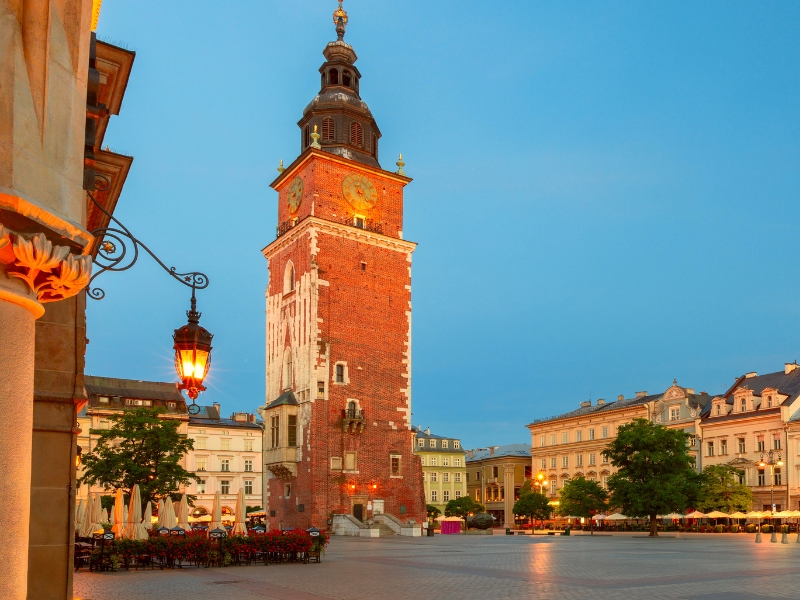 Tour de l'hôtel de ville de Cracovie
