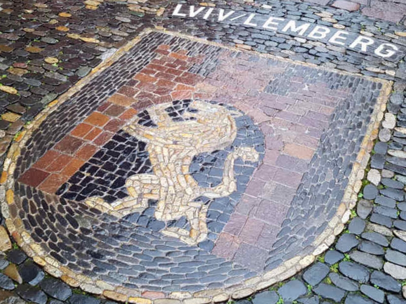 Wappen der Partnerstädte: Um Mosaico de Amizade Internacional 3 Wappen der Partnerstädte em Freiburg