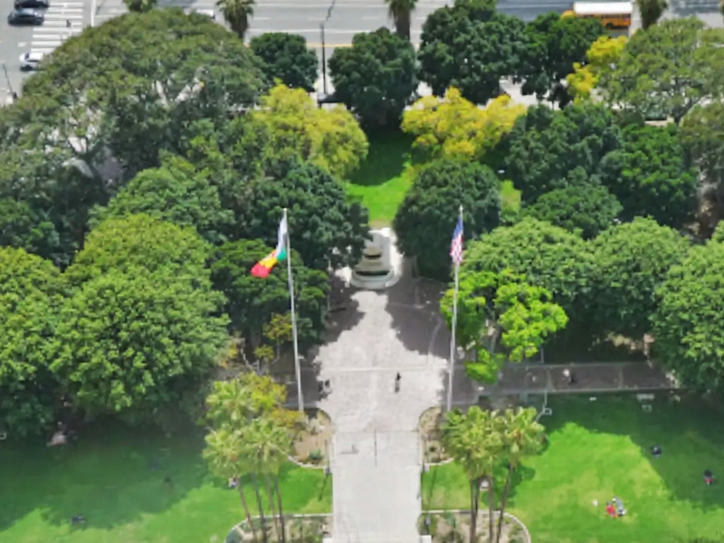 Il City Hall Park Center: Un polo del centro di Los Angeles 3 Centro del parco del municipio di Los Angeles