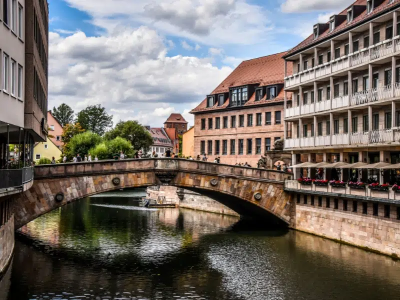 Fleischbrücke: Die historische Fleischbrücke von Nürnberg 1 Fleischbrücke in Nürnberg