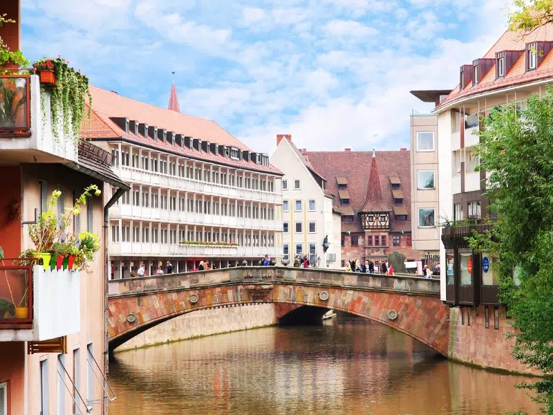 Fleischbrücke: Die historische Fleischbrücke von Nürnberg 2 Fleischbrücke in Nürnberg