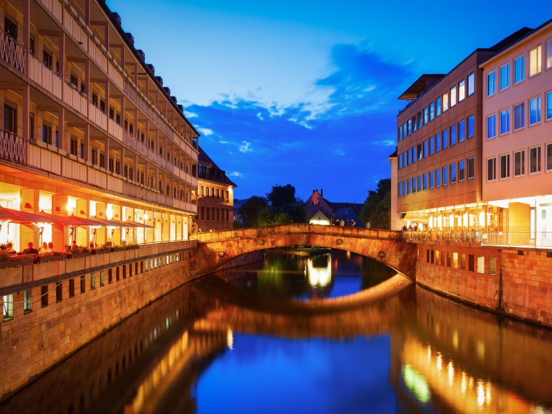 Fleischbrücke: Die historische Fleischbrücke von Nürnberg 3 Fleischbrücke in Nürnberg