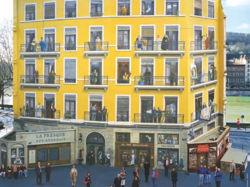 Fresque des Lyonnais: Uma homenagem colorida aos luminares de Lyon 3 Fresque des Lyonnais em Lyon