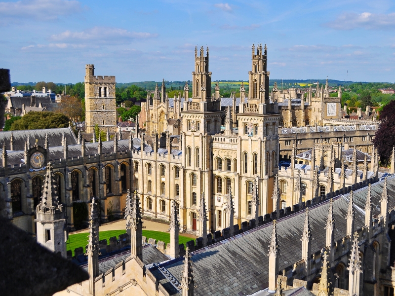 Cravate Homme Université D'Oxford Marine Blason – Officielle Neuve Avec étiquette, Fabriquée Au Royaume-Uni