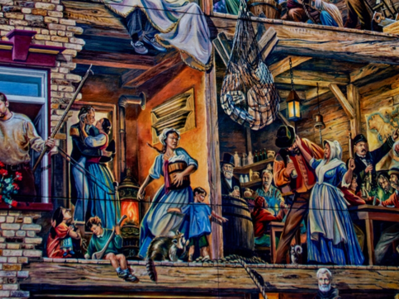 L'affresco del Petit-Champlain: Un capolavoro murale nella vecchia Québec 1 Affresco del Petit-Champlain in Québec