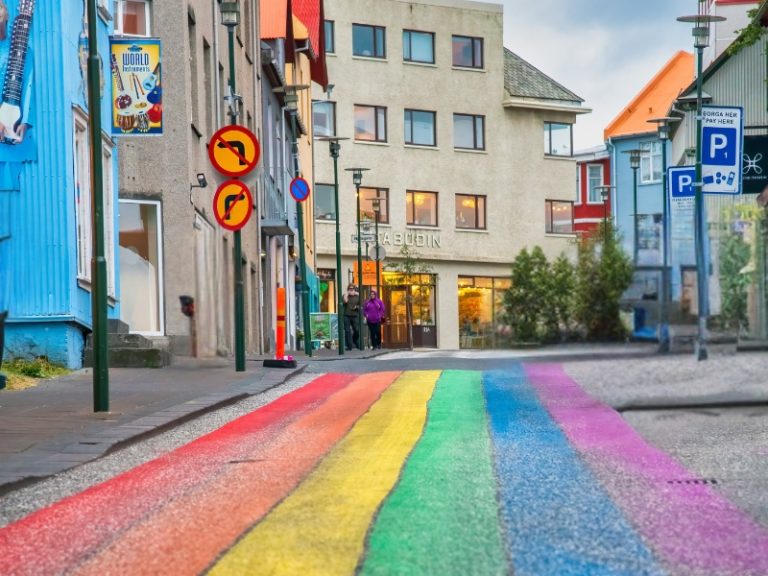 Rainbow Street in Reykjavik