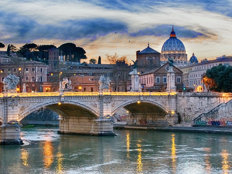 Sant Angelo Bridge in Rome