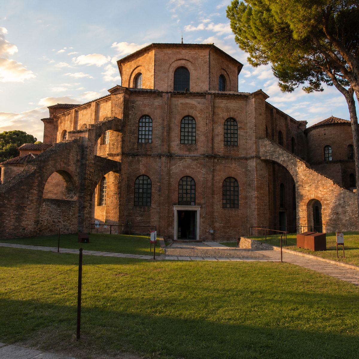 Caça ao tesouro e visita autoguiada a Ravena 2 A Basílica de San Vitale é um majestoso marco bizantino, onde uma grande estrutura octogonal e mosaicos do século VI de renome mundial criam uma obra-prima monumental da arte e arquitetura cristãs primitivas.