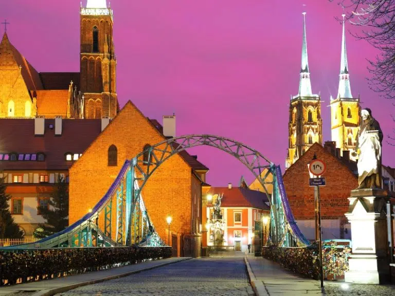 Tumski Bridge in Wroclaw