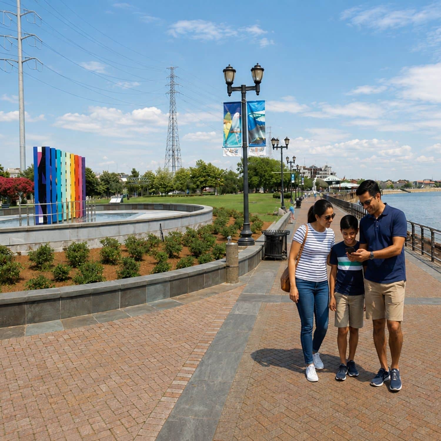 Caça ao tesouro e visita autoguiada a Nova Orleães 3 Estendendo-se ao longo do rio Mississippi, junto ao Bairro Francês, o Parque Woldenberg é um espaço verde pitoresco com 16 acres, famoso pelo seu passeio ribeirinho, pelas esculturas públicas e pelas vistas privilegiadas dos barcos a vapor e navios que por ali passam.