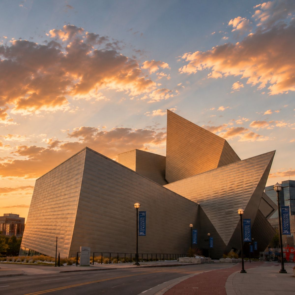 Caça ao tesouro e visita autoguiada a Denver 3 O Museu de Arte de Denver é um marco arquitetónico impressionante, famoso pelo seu design arrojado, revestido a titânio, e uma coleção de classe mundial que inclui arte indígena de renome e obras-primas mundiais.