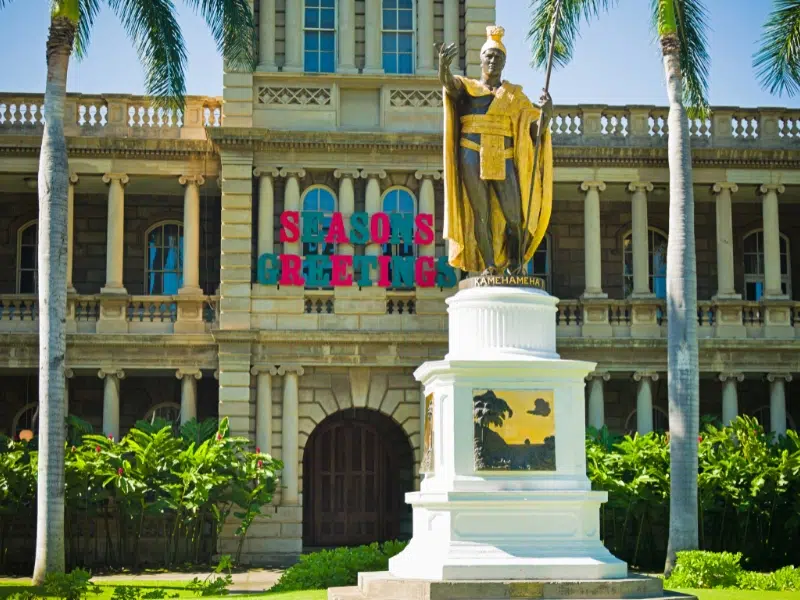 Statue du roi Kamehameha à Honolulu