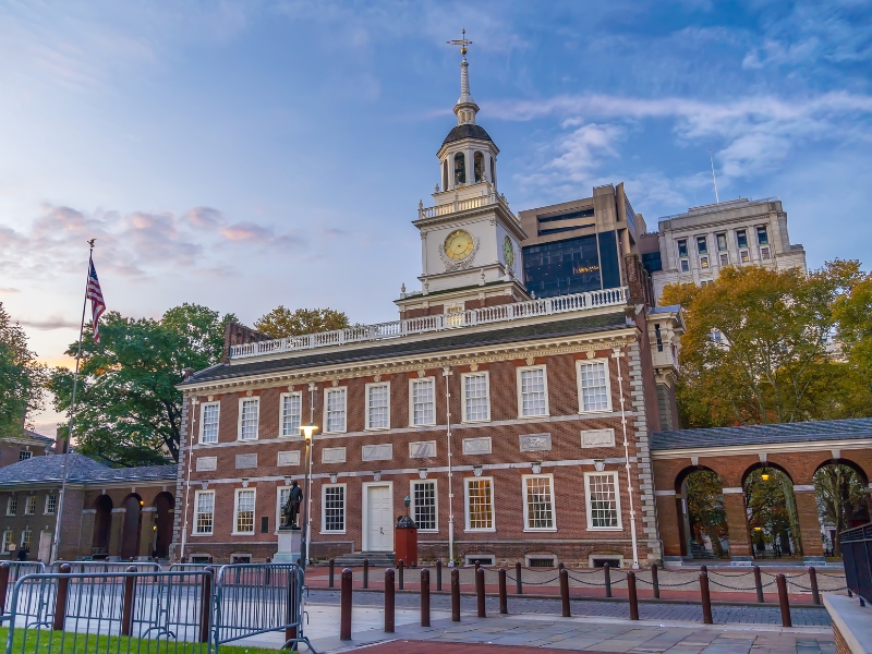 Independence Hall: De geboorteplaats van de Amerikaanse democratie in Philadelphia 3 Independence Hall in Philadelphia