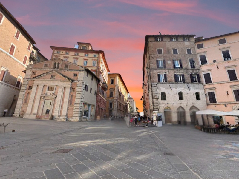 Piazza della Repubblica: O vibrante cruzamento de Perugia 1 Piazza della Repubblica em Perugia