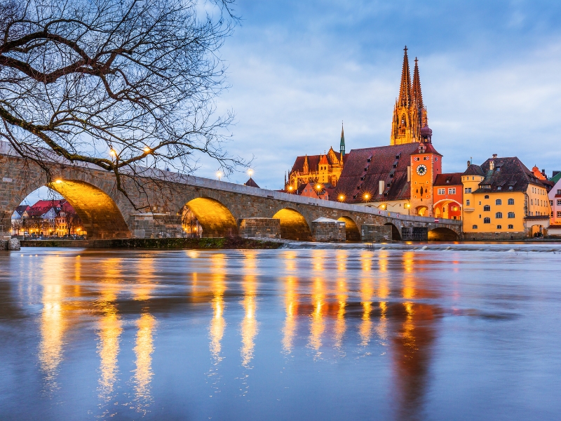 Old Stone Bridge in Regensburg
