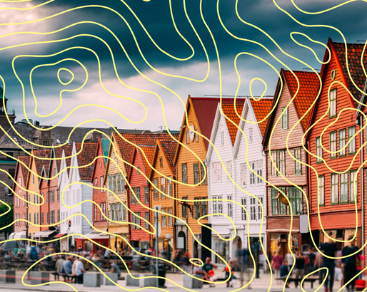 Zelfstandige audiotour te voet door Bergen 1 Wandeltocht met gids door Bergen